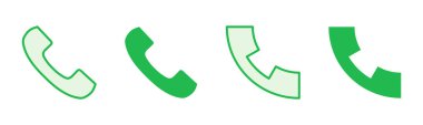 Simge seti. Telefon simgesi vektörü. Telefon simgesi vektörü. Bizimle irtibata geç 
