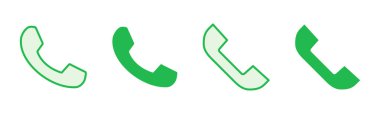 Simge seti. Telefon simgesi vektörü. Telefon simgesi vektörü. Bizimle irtibata geç 