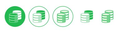 Veritabanı simgesi seti. veritabanı vektörü simgesi