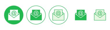 Posta simgesi seti. e- posta simgesi vektörü. E- posta simgesi. Zarf illüstrasyonu