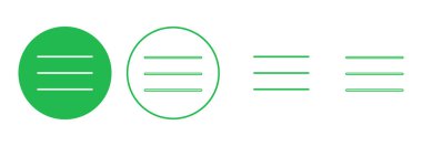 Menü Simgesi ayarlandı. Web menü simgesi. Hamburger menüsü sembolü