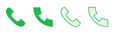 Simge seti. Telefon simgesi vektörü. Telefon simgesi vektörü. Bizimle irtibata geç 