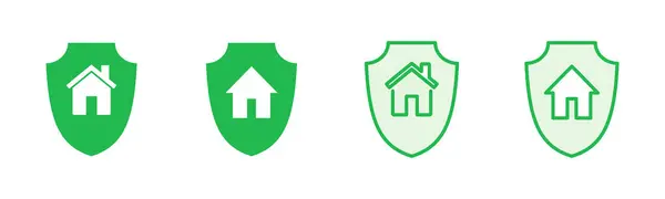 Home Insurance Icon Set Home Protection Icon — Stock Vector