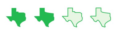 Teksas ikonu hazır. Teksas işaret sembolü