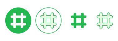 Etiket simgesi seti. hashtag sembolü