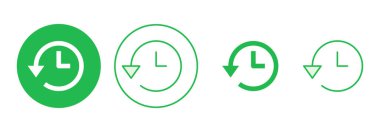 Tarih simgesi seti. son olay geçmişi