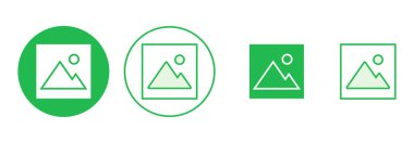 Resim simgesi seti. fotoğraf galerisi simgesi