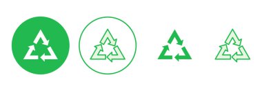 Geri dönüşüm simgesi seti. Vektör simgesi geri dönüşümü.