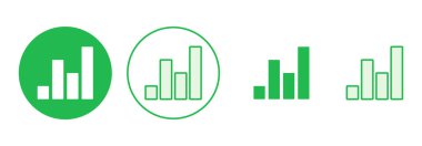 Büyüyen grafik simgesi seti. Grafik simgesi. diyagram simgesi