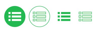 Menü Simgesi ayarlandı. Web menü simgesi. Hamburger menüsü sembolü