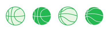 Basketbol ikonu seti. Basketbol ikonu. Basketbol logo vektör simgesi
