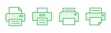 Yazdırma simgesi seti. yazıcı simgesi vektörü. 