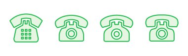 Telefon ikonu seti. telefon simgesi vektörü.