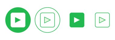 Simge setini çal. Düğme vektör simgesini çal
