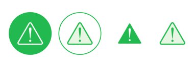 Ünlem tehlike işareti. Dikkat işareti simgesi ayarlandı. Tehlike uyarısı işareti