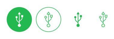 Usb simgesi ayarlandı. Flash disk simgesi vektörü