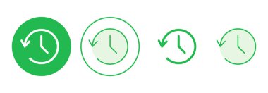 Tarih simgesi seti. son olay geçmişi