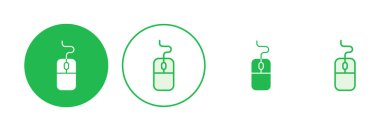 Fare simgesi seti. Simge vektörüne tıklayın. işaretleyici simgesi vektörü.