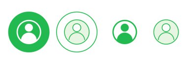 İnsan simgesi seti. Kişi simgesi vektörü. Kullanıcı Simgesi vektörü