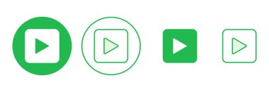 Simge setini çal. Düğme vektör simgesini çal