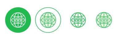 Web simgesi seti. Web simgesine git. Web tıklama simgesi