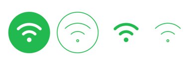 Karı simgesi seti. Sinyal vektör simgesi. Kablosuz simge vektörü