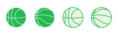 Basketbol ikonu seti. Basketbol ikonu. Basketbol logo vektör simgesi
