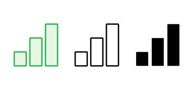 Büyüyen grafik simgesi seti. Grafik simgesi. diyagram simgesi