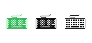 Klavye simgesi ayarlandı. Klavye vektör sembolü