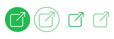 Dış bağlantı simgesi seti. bağlantı simgesi vektörü. hiper bağlantı sembolü