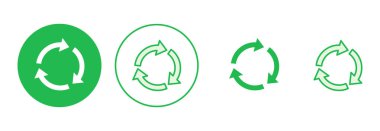 Geri dönüşüm simgesi seti. Vektör simgesi geri dönüşümü.