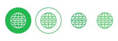 Web simgesi seti. Web simgesine git. Web tıklama simgesi