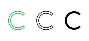 Telif hakkı simgesi seti. telif hakkı sembolleri