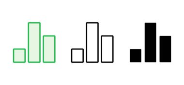 Büyüyen grafik simgesi seti. Grafik simgesi. diyagram simgesi