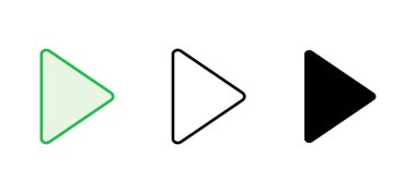 Simge setini çal. Düğme vektör simgesini çal