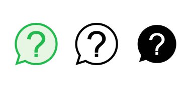 Soru simgesi ayarlandı. soru işareti vektörü.