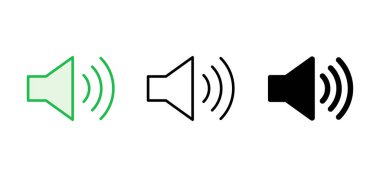 Hoparlör simgesi hazır. Hacim simgesi vektörü. Hoparlör ikon vektörü. ses sembolü