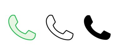 Simge seti. Telefon simgesi vektörü. Telefon simgesi vektörü. Bizimle irtibata geç 