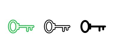 Key icon set. Key vector icon. Key symbol clipart