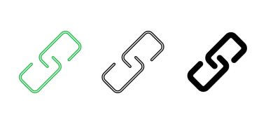 Bağlantı simgesi ayarlandı. Hiper bağlantı zinciri sembolü.