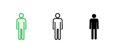 Erkek simgesi seti. Erkek ikon vektörü. insan sembolü