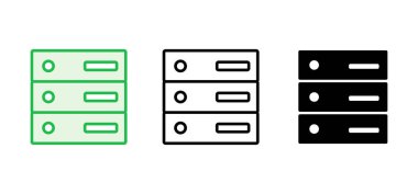 Veritabanı simgesi seti. veritabanı vektörü simgesi