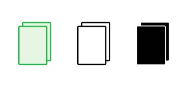Belge simgesi ayarlandı. Kağıt ikonu. Dosya Simgesi