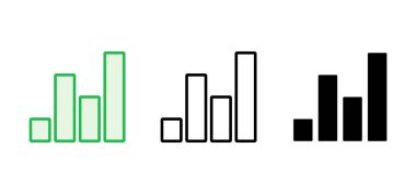 Büyüyen grafik simgesi seti. Grafik simgesi. diyagram simgesi