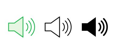 Hoparlör simgesi hazır. Hacim simgesi vektörü. Hoparlör ikon vektörü. ses sembolü