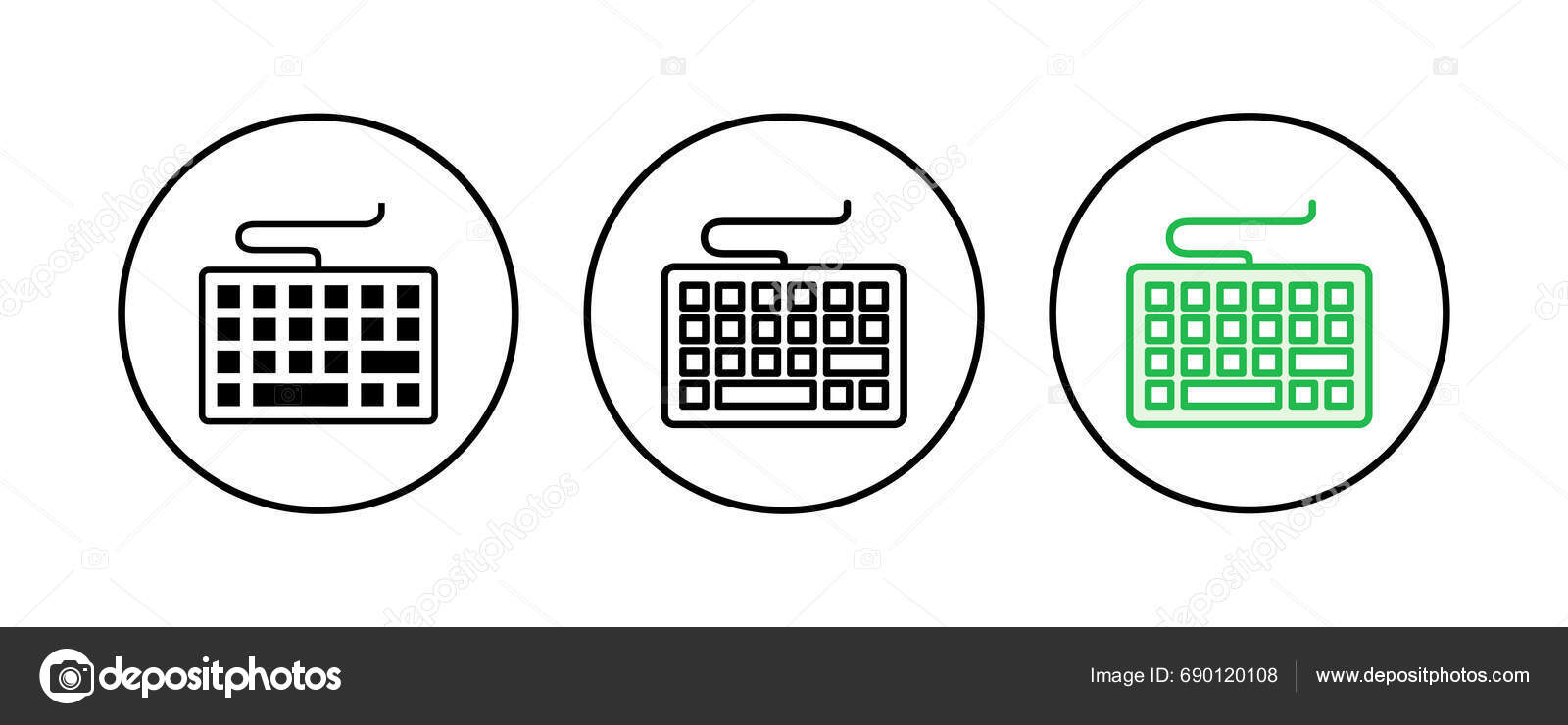 Keyboard Icon Set Keyboard Vector Symbol Stock Vector by ©avastudio