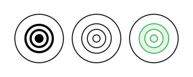 Hedef simgesi ayarlandı. hedef simge vektörü. hedef pazarlama simgesi vektörü
