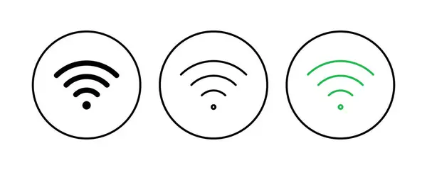 Wifi Icon Set Signalvektorsymbol Drahtloser Symbolvektor — Stockvektor