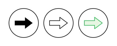 Ok simgesi ayarlandı. Ok sembolü. Web tasarımınız için ok işareti.
