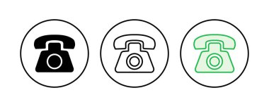 Telefon ikonu seti. telefon simgesi vektörü.